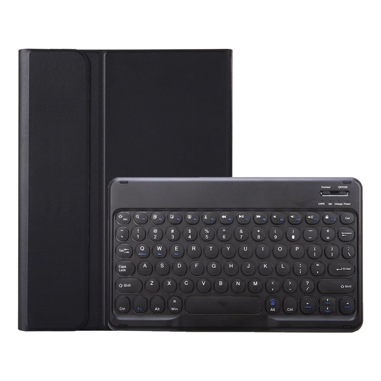 YA700B Lambskin Texture Voltage Round Keycap Bluetooth Keyboard Leather Case For Samsung Galaxy Tab S8 11 inch SM-X700 / SM-X706 & S7 11 inch SM-X700 / SM-T875(Black) - Samsung Keyboard by PMC TechLife | Online Shopping South Africa | PMC TechLife | Buy Now Pay Later Mobicred