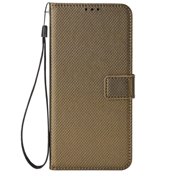 For Blackview A55 Pro Diamond Texture Leather Phone Case(Brown) - More Brand by PMC Jewellery | Online Shopping South Africa | PMC Jewellery | Buy Now Pay Later Mobicred