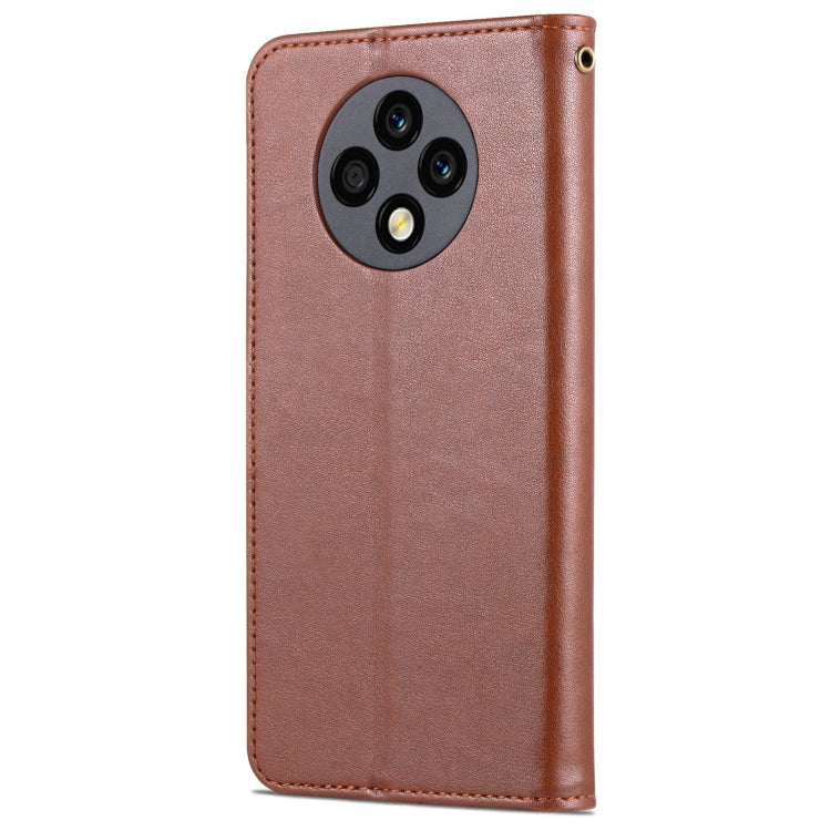 For U-Magic Enjoy 50 Plus AZNS Sheepskin Texture Flip Leather Phone Case(Brown) - More Brand by AZNS | Online Shopping South Africa | PMC Jewellery | Buy Now Pay Later Mobicred