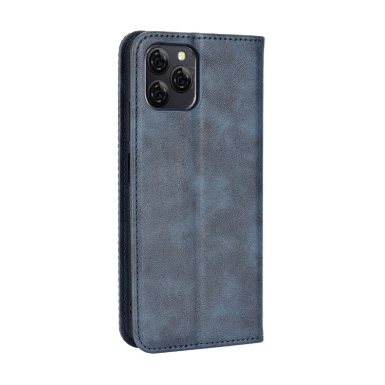 For Blackview A95 Magnetic Buckle Retro Texture Leather Phone Case(Blue) - More Brand by PMC Jewellery | Online Shopping South Africa | PMC Jewellery | Buy Now Pay Later Mobicred