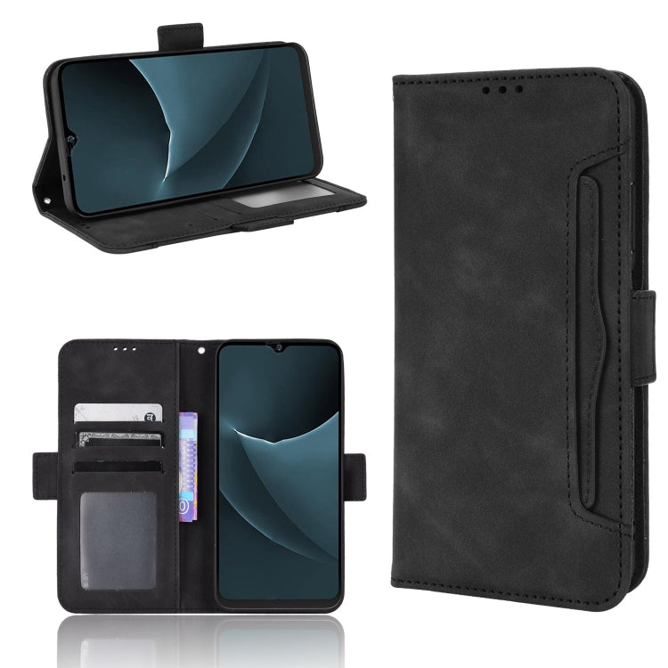 For Blackview A95 Skin Feel Calf Texture Card Slots Leather Phone Case(Black) - More Brand by PMC Jewellery | Online Shopping South Africa | PMC Jewellery | Buy Now Pay Later Mobicred
