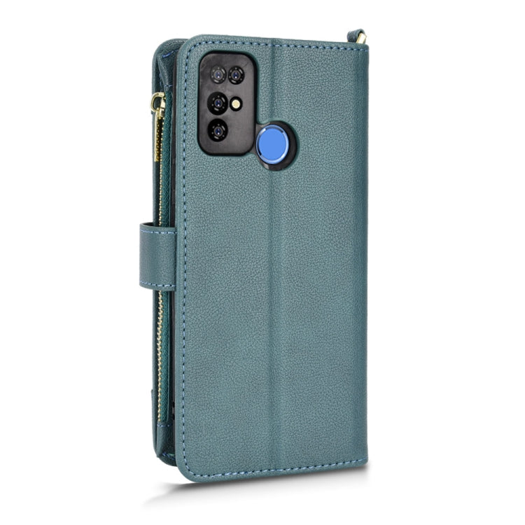 For Doogee X96 Pro Litchi Texture Zipper Leather Phone Case(Green) - Doogee Cases by PMC Jewellery | Online Shopping South Africa | PMC Jewellery | Buy Now Pay Later Mobicred