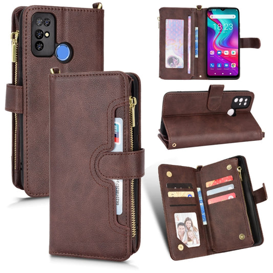 For Doogee X96 Pro Litchi Texture Zipper Leather Phone Case(Brown) - Doogee Cases by PMC Jewellery | Online Shopping South Africa | PMC Jewellery | Buy Now Pay Later Mobicred