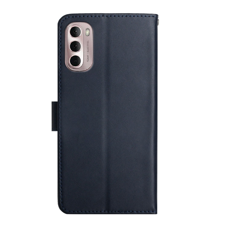 For Motorola Moto G Stylus 4G 2022 Genuine Leather Fingerprint-proof Horizontal Flip Phone Case(Blue) - Motorola Cases by PMC TechLife | Online Shopping South Africa | PMC TechLife | Buy Now Pay Later Mobicred