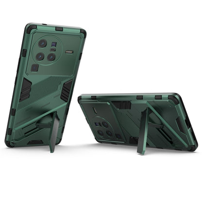For vivo X80 Pro Punk Armor PC + TPU Phone Case with Holder(Green) - vivo Cases by PMC Jewellery | Online Shopping South Africa | PMC Jewellery | Buy Now Pay Later Mobicred