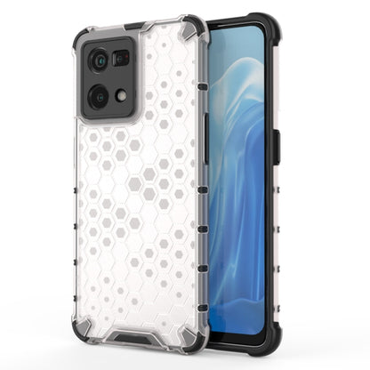For OPPO Reno7 4G Shockproof Honeycomb PC + TPU Phone Case(White) - OPPO Cases by PMC Jewellery | Online Shopping South Africa | PMC Jewellery | Buy Now Pay Later Mobicred