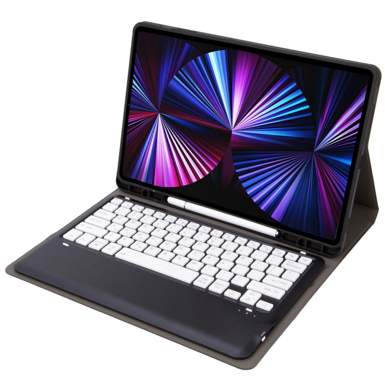 C12B Detachable Pen Slot Bluetooth Keyboard Leather Tablet Case For iPad Pro 12.9 inch 2021/2020/2018(Black) - For iPad Pro by PMC TechLife | Online Shopping South Africa | PMC TechLife
