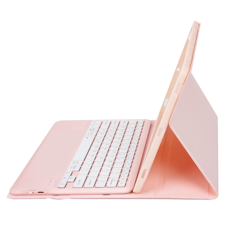C12B Detachable Pen Slot Bluetooth Keyboard Leather Tablet Case For iPad Pro 12.9 inch 2021/2020/2018(Pink) - For iPad Pro by PMC TechLife | Online Shopping South Africa | PMC TechLife