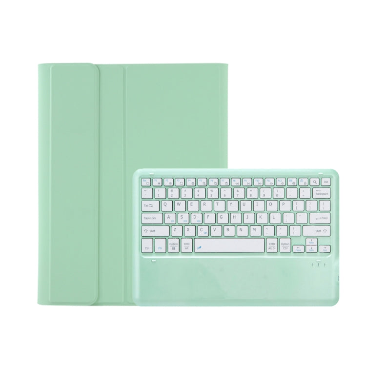 C12B Detachable Pen Slot Bluetooth Keyboard Leather Tablet Case For iPad Air 13 2025 / 2024 / Pro 12.9 inch 2021/2020/2018(Mint Green) - For iPad Pro by PMC TechLife | Online Shopping South Africa | PMC TechLife | Buy Now Pay Later Mobicred