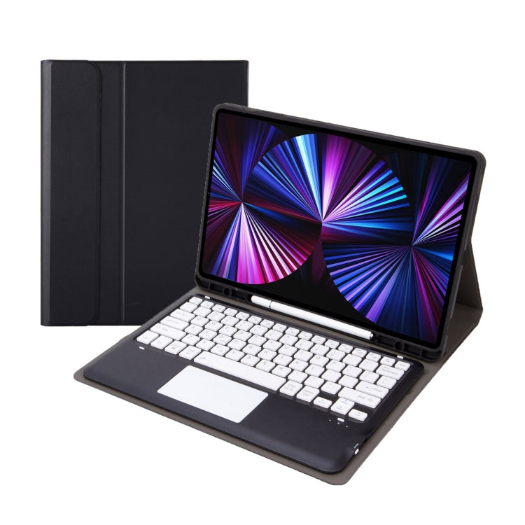 T12B-A Detachable Touch Pad Bluetooth Keyboard Leather Tablet Case For iPad Air 13 2025 / 2024 / Pro 12.9 inch 2021/2020/2018(Black) - For iPad Pro by PMC TechLife | Online Shopping South Africa | PMC TechLife | Buy Now Pay Later Mobicred
