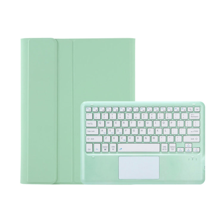 T12B-A Detachable Touch Pad Bluetooth Keyboard Leather Tablet Case For iPad Air 13 2025 / 2024 / Pro 12.9 inch 2021/2020/2018(Mint Green) - For iPad Pro by PMC TechLife | Online Shopping South Africa | PMC TechLife | Buy Now Pay Later Mobicred
