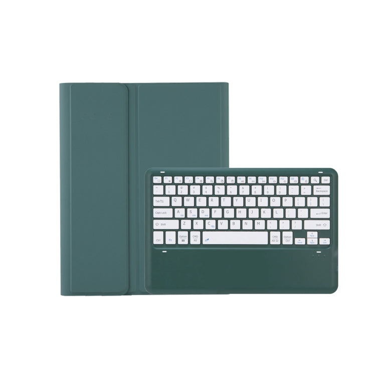 T800B Pen Slot Detachable Bluetooth Keyboard Leather Tablet Case For Samsung Galaxy Tab S8+/S7+/S7 FE(Dark Green) - Samsung Keyboard by PMC TechLife | Online Shopping South Africa | PMC TechLife
