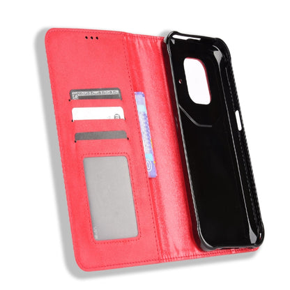 For Ulefone Power Armor 14 / 14 Pro Magnetic Buckle Retro Texture Leather Phone Case(Red) - Ulefone Cases by PMC Jewellery | Online Shopping South Africa | PMC Jewellery | Buy Now Pay Later Mobicred