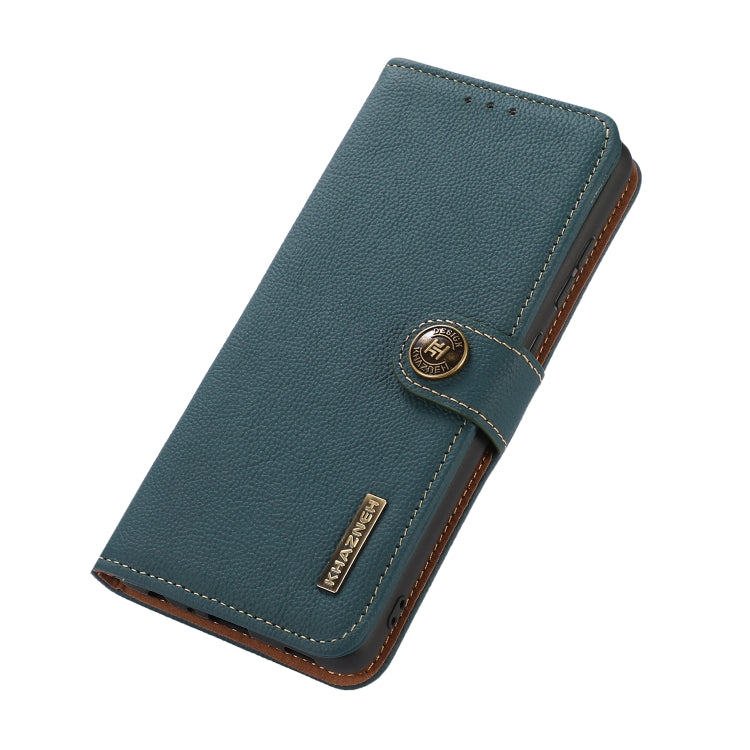 For OnePlus Nord CE 2 Lite 5G KHAZNEH Custer Genuine Leather RFID Phone Case(Green) - OnePlus Cases by PMC TechLife | Online Shopping South Africa | PMC TechLife | Buy Now Pay Later Mobicred