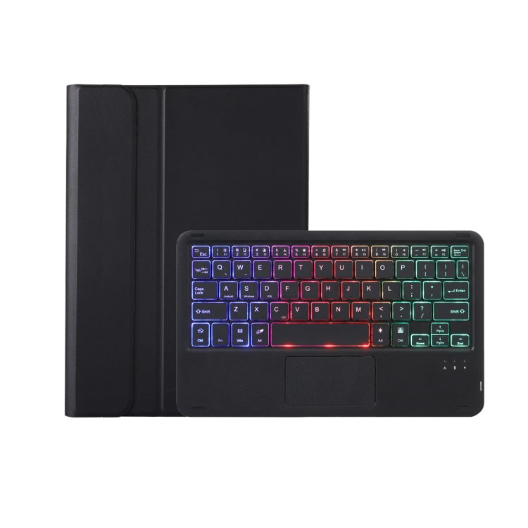 A102B-AS Lambskin Pen Slot Touch Pad Backlight Bluetooth Keyboard Leather Tablet Case For iPad 10.2 2021&2020&2019/Air 2019/Pro 10.5(Black) - free shipping - PMC TechLife - Order now!
