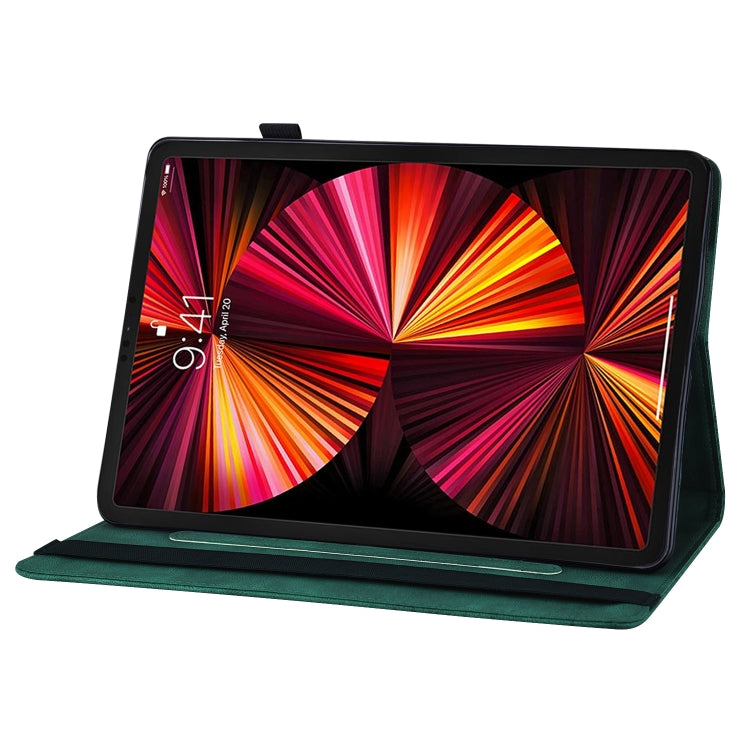 For iPad Pro 11 2022 / 2021 / 2020 / Air 2020 10.9 / 11 2024 Big Butterfly Embossed Smart Leather Tablet Case(Green) - iPad Pro 11 (2022/2021) Cases by PMC TechLife | Online Shopping South Africa | PMC TechLife | Buy Now Pay Later Mobicred