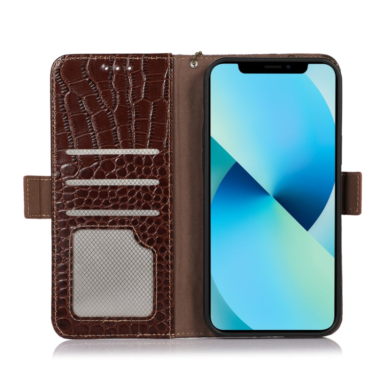 For Motorola Moto G Stylus 5G 2022 Crocodile Top Layer Cowhide Leather Phone Case(Brown) - Motorola Cases by PMC TechLife | Online Shopping South Africa | PMC TechLife | Buy Now Pay Later Mobicred