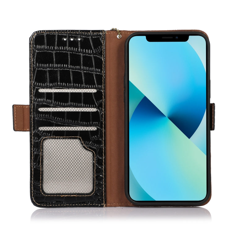 For Nokia C21 Plus Crocodile Top Layer Cowhide Leather Phone Case(Black) - free shipping - PMC TechLife - Order now!