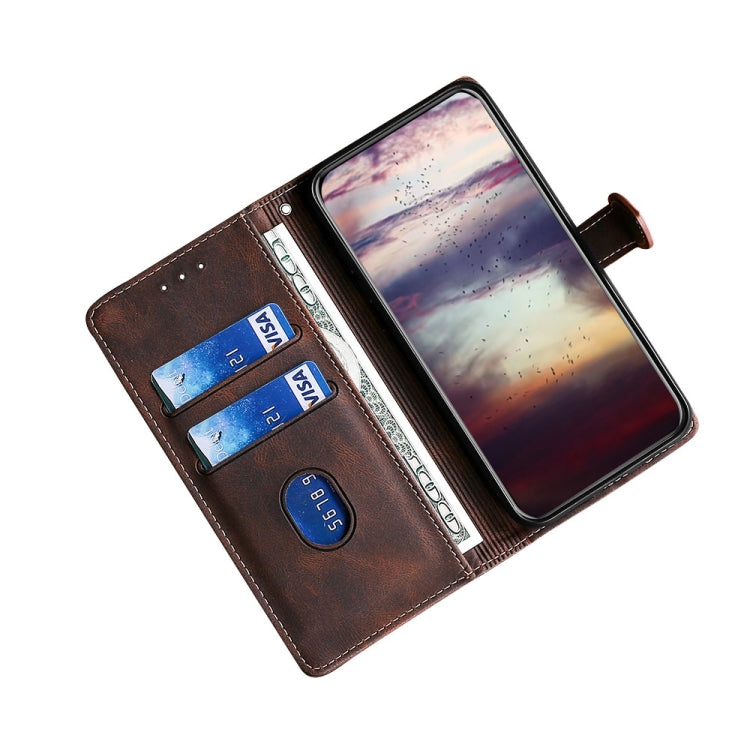 For Ulefone Note 12P Stitching Skin Feel Magnetic Buckle Horizontal Flip PU Leather Case(Brown) - Ulefone Cases by PMC Jewellery | Online Shopping South Africa | PMC Jewellery | Buy Now Pay Later Mobicred