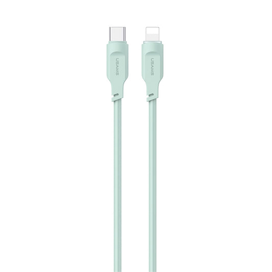 USAMS US-SJ566 Type-C / USB-C to 8 Pin PD 20W Fast Charing Data Cable with Light, Length: 1.2m(Green) - 2 in 1 Cable by USAMS | Online Shopping South Africa | PMC Jewellery | Buy Now Pay Later Mobicred