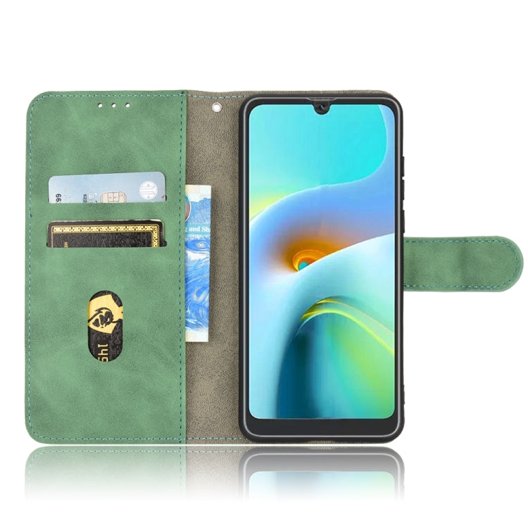 For Blackview A50 Skin Feel Magnetic Flip Leather Phone Case(Green) - More Brand by PMC Jewellery | Online Shopping South Africa | PMC Jewellery | Buy Now Pay Later Mobicred