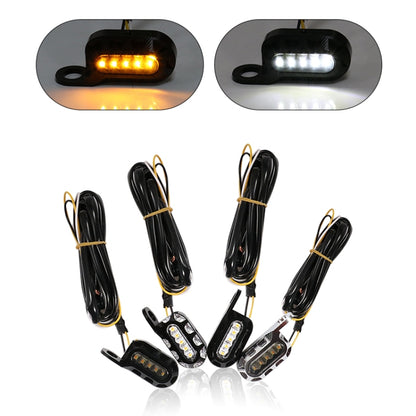 HP-Z058 Motorcycle Modified Rearview Mirror LED Turn Signal Light for Harley Sportsters XL 883 / 1200(Black) - Turn Signal by PMC Jewellery | Online Shopping South Africa | PMC Jewellery | Buy Now Pay Later Mobicred