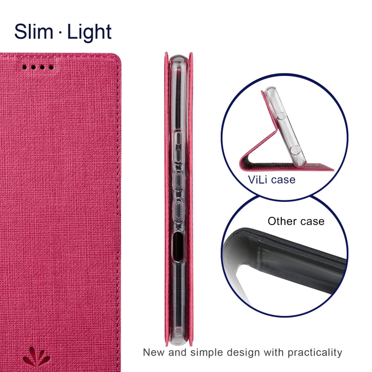 For Sharp Aquos Wish ViLi DMX Series Shockproof TPU + PU Leather Magnetic Attraction Horizontal Flip Case(Rose Red) - More Brand by ViLi | Online Shopping South Africa | PMC Jewellery | Buy Now Pay Later Mobicred