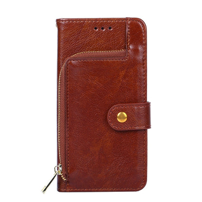 For Blackview A55 Zipper Bag Leather Phone Case(Brown) - More Brand by PMC Jewellery | Online Shopping South Africa | PMC Jewellery | Buy Now Pay Later Mobicred