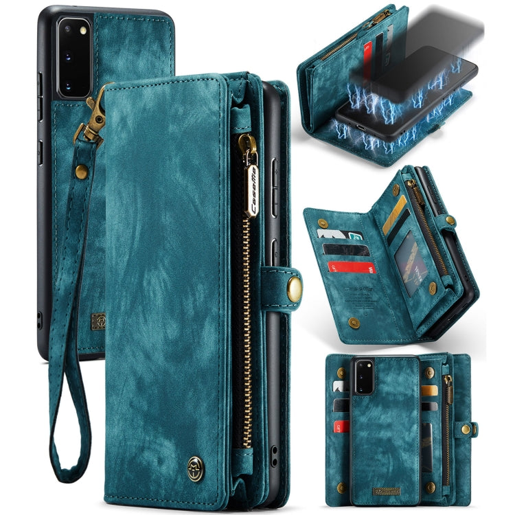 For Galaxy S20 CaseMe Detachable Multifunctional Horizontal Flip Leather Case, with Card Slot & Holder & Zipper Wallet & Photo Frame(Green) - free shipping - PMC Jewellery - Order now!