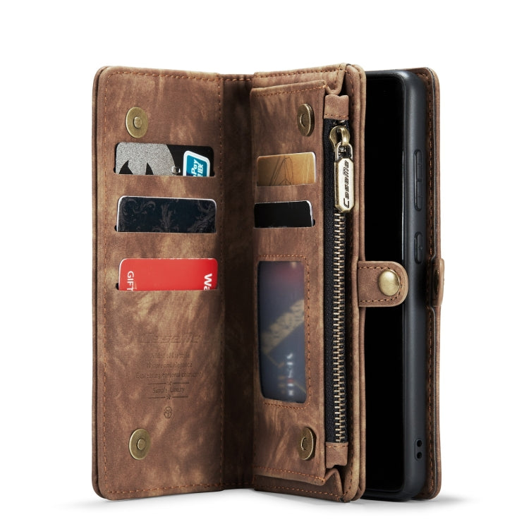 For Galaxy S20 CaseMe Detachable Multifunctional Horizontal Flip Leather Case, with Card Slot & Holder & Zipper Wallet & Photo Frame(Brown) - free shipping - PMC Jewellery - Order now!