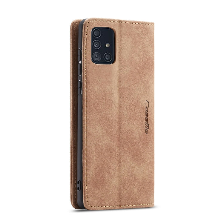 For Galaxy A71 CaseMe Multifunctional Horizontal Flip Leather Case, with Card Slot & Holder & Wallet(Brown) - free shipping - PMC Jewellery - Order now!