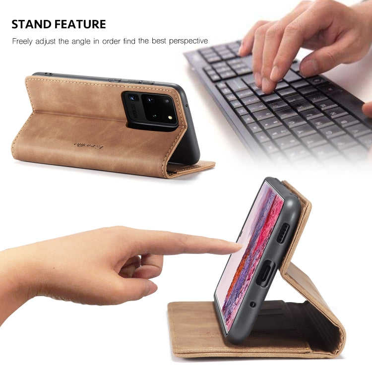 For Galaxy S20 Ultra CaseMe Multifunctional Horizontal Flip Leather Case, with Card Slot & Holder & Wallet(Brown) - Galaxy Phone Cases by CaseMe | Online Shopping South Africa | PMC Jewellery | Buy Now Pay Later Mobicred