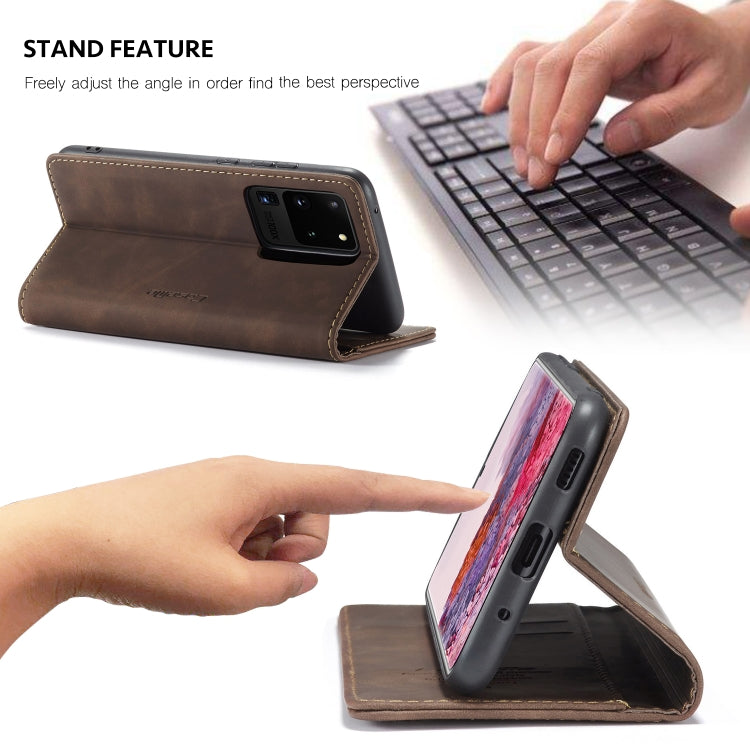 For Galaxy S20 Ultra CaseMe Multifunctional Horizontal Flip Leather Case, with Card Slot & Holder & Wallet(Coffee) - Galaxy Phone Cases by CaseMe | Online Shopping South Africa | PMC Jewellery | Buy Now Pay Later Mobicred
