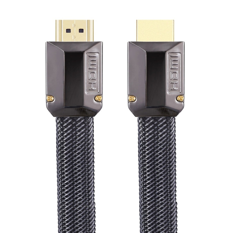 For HDMI 3m 2.0 Version  HD Cable 19 + 1 Standard Oxygen-Free Copper Metal Sshell 4K TV Flat Cable(Gun Black + Nylon Mesh) - free shipping - PMC TechLife - Order now!
