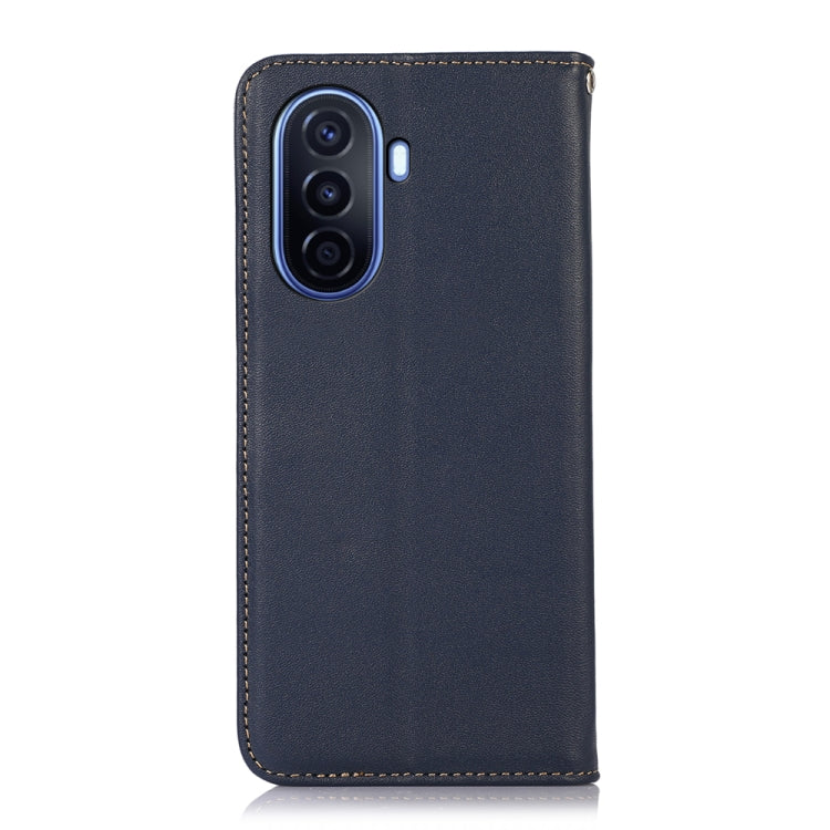 For Huawei Enjoy 50 CN / nova Y70 Plus / Y70 4G CN KHAZNEH Nappa Top Layer Cowhide Leather Phone Case(Blue) - Huawei Cases by PMC TechLife | Online Shopping South Africa | PMC TechLife | Buy Now Pay Later Mobicred