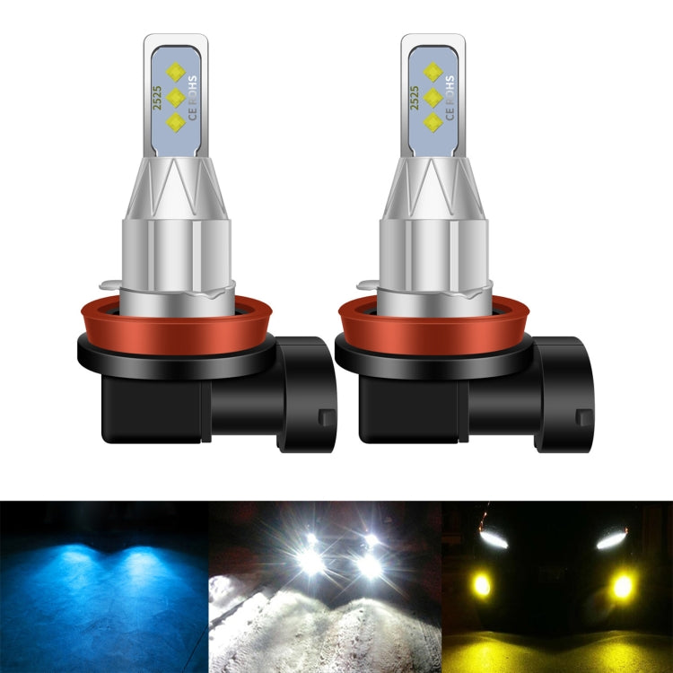 1 Pair H8 DC 12V-24V 12W 1800LM Car LED Fog Light(Ice Blue Light) - Fog / Driving Lights by PMC TechLife | Online Shopping South Africa | PMC TechLife | Buy Now Pay Later Mobicred
