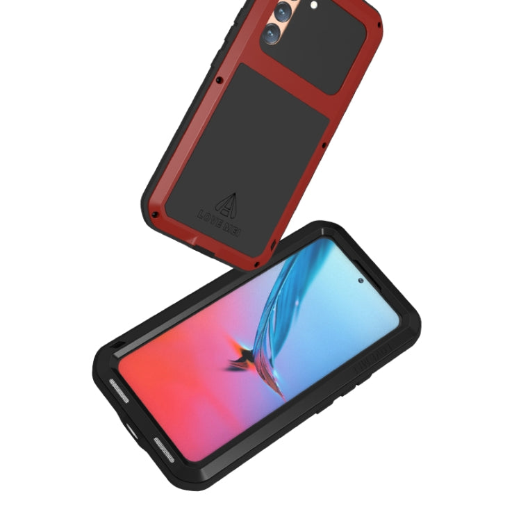 For Samsung Galaxy S22  LOVE MEI Metal Shockproof Waterproof Dustproof Protective Phone Case with Glass(Black) - Galaxy S22 5G Cases by LOVE MEI | Online Shopping South Africa | PMC TechLife | Buy Now Pay Later Mobicred