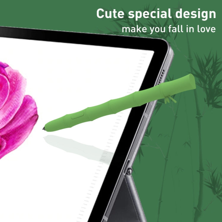 For Samsung Galaxy Tab S6 Lite LOVE MEI Bamboo Liquid Silicone Gel Stylus Pen Protective Case(Light Green) - Pencil Accessories by LOVE MEI | Online Shopping South Africa | PMC TechLife | Buy Now Pay Later Mobicred