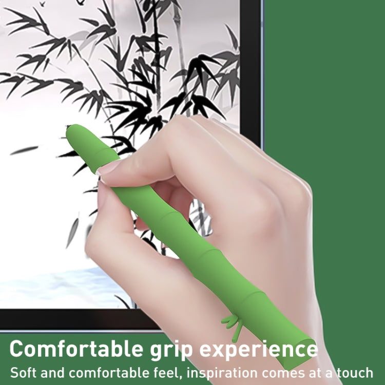 For Samsung Galaxy Tab S7/S7+/S8/S8+ LOVE MEI Bamboo Liquid Silicone Gel Stylus Pen Protective Case(Light Green) - Pencil Accessories by LOVE MEI | Online Shopping South Africa | PMC TechLife