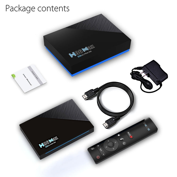 H96 Max 8GB+128GB 8K Smart TV BOX Android 11.0 Media Player with Remote Control, Plug Type:EU Plug - RK3566 by PMC Jewellery | Online Shopping South Africa | PMC Jewellery | Buy Now Pay Later Mobicred