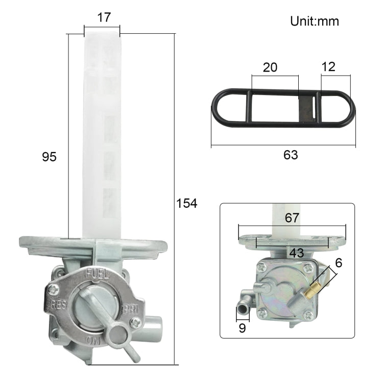 Motorcycle Fuel Tap Valve Petcock Fuel Tank Gas Switch for Suzuki GS300 - Replacement Parts by PMC TechLife | Online Shopping South Africa | PMC TechLife | Buy Now Pay Later Mobicred