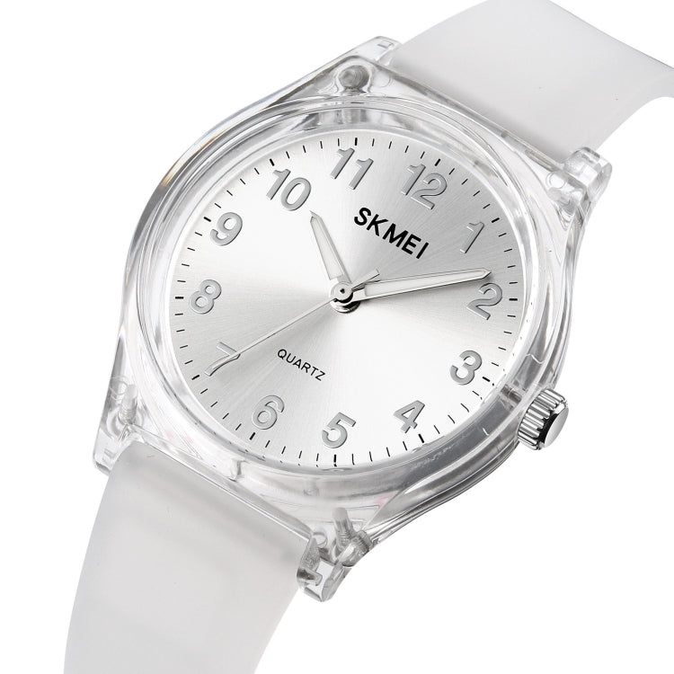 SKMEI 1760 Stainless Steel Buckle Silicone Strap Waterproof Quartz Watch(Blue Transparent) - free shipping - PMC TechLife - Order now!