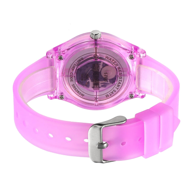 SKMEI 1760 Stainless Steel Buckle Silicone Strap Waterproof Quartz Watch(Blue Transparent) - free shipping - PMC TechLife - Order now!