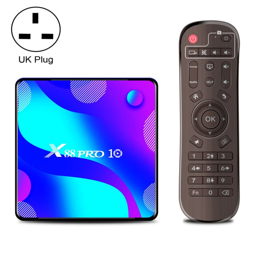 X88 PRO10 4K Smart TV BOX Android 11.0 Media Player, RK3318 Quad-Core 64bit Cortex-A53, RAM: 2GB, ROM: 16GB(UK Plug) - RK3318 by PMC Jewellery | Online Shopping South Africa | PMC Jewellery | Buy Now Pay Later Mobicred