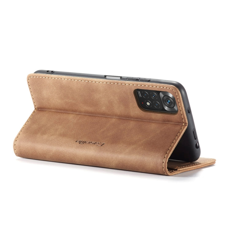 For Xiaomi Redmi Note 11 4G/Note 11S Global CaseMe 013 Multifunctional Horizontal Flip Leather Phone Case(Brown) - Xiaomi Cases by CaseMe | Online Shopping South Africa | PMC Jewellery | Buy Now Pay Later Mobicred