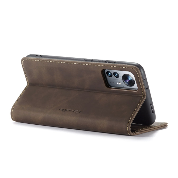For Xiaomi 12 Pro CaseMe 013 Multifunctional Horizontal Flip Leather Phone Case(Coffee) - Xiaomi Cases by CaseMe | Online Shopping South Africa | PMC Jewellery | Buy Now Pay Later Mobicred