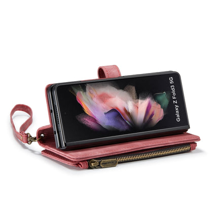 For Samsung Galaxy Z Fold3 5G CaseMe C30 Multifunctional Phone Leather Phone Case(Red) - Galaxy Phone Cases by CaseMe | Online Shopping South Africa | PMC Jewellery | Buy Now Pay Later Mobicred