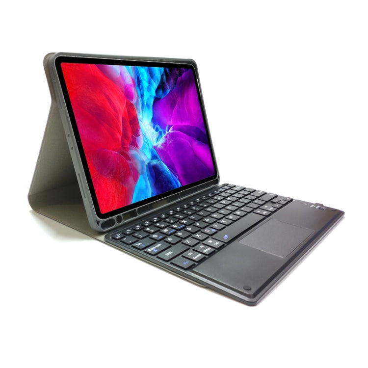 RK11C Detachable Touch Bluetooth Keyboard TPU Horizontal Flip Leather Tablet Case for iPad Pro 11 2020 / 2018 with Holder & Pen Slot(Blue) - free shipping - PMC TechLife - Order now!