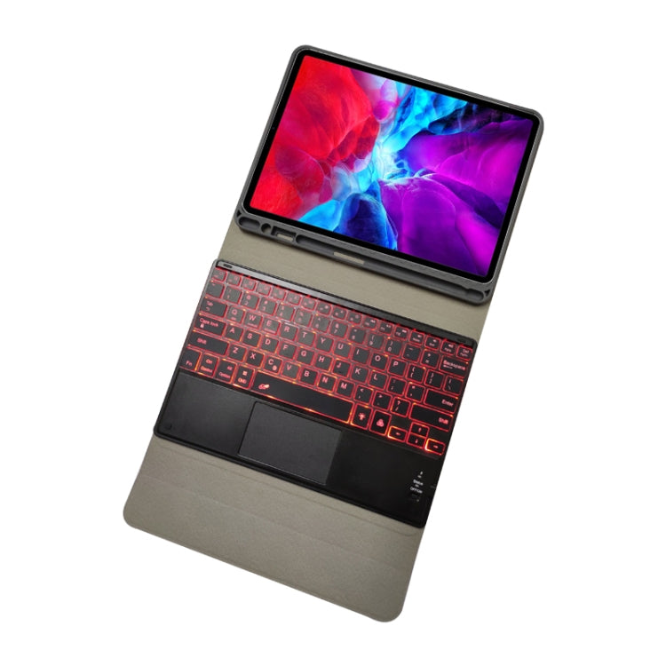 RK11T Backlight Detachable Touch Bluetooth Keyboard TPU Horizontal Flip Leather Tablet Case for iPad Pro 11 2020 / 2018 with Holder & Pen Slot(Red) - free shipping - PMC TechLife - Order now!