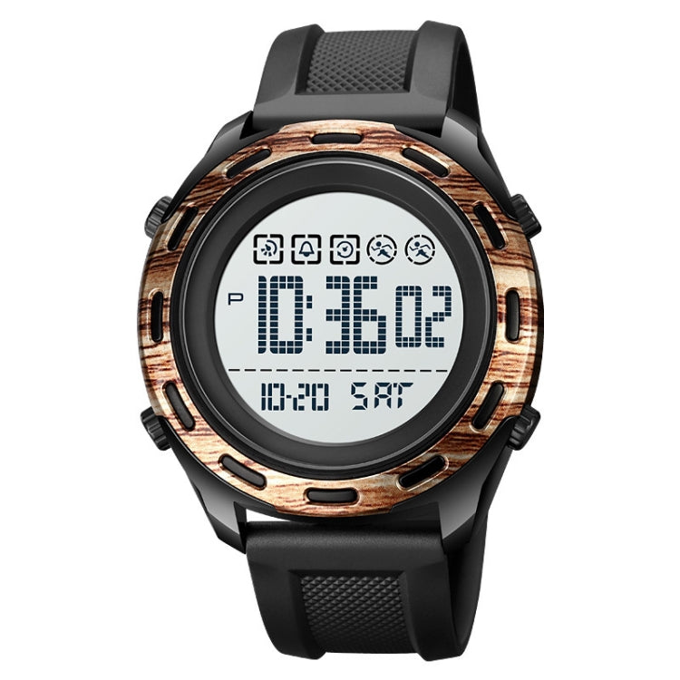 SKMEI 1872 Stainless Steel Buckle PU Strap Waterproof Electronic Watch, Dial:White(Rose Gold) - free shipping - PMC TechLife - Order now!